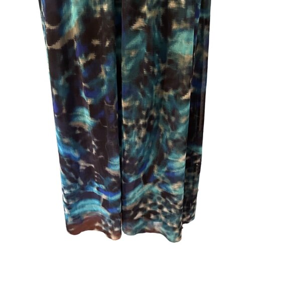 London Times green black blue sleeveless sheath dress size 2 - Picture 6 of 6